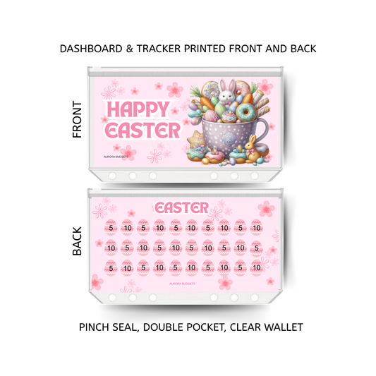 EASTER savings double insert & tracker plus a clear, twin pocket, pinch seal wallet for A6 binder