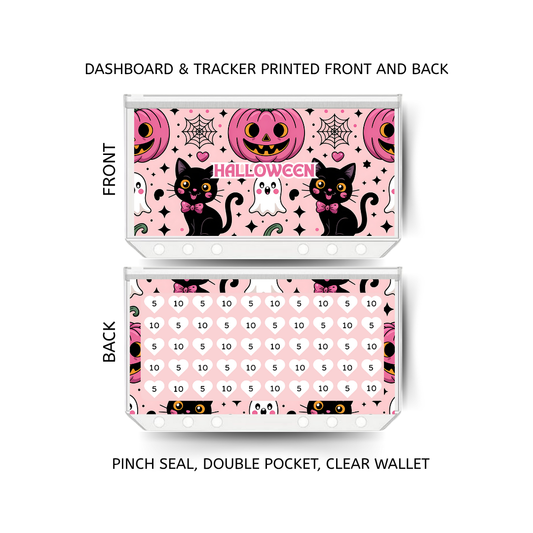 HALLOWEEN savings double insert & tracker plus a clear, twin pocket, pinch seal wallet for A6 binder