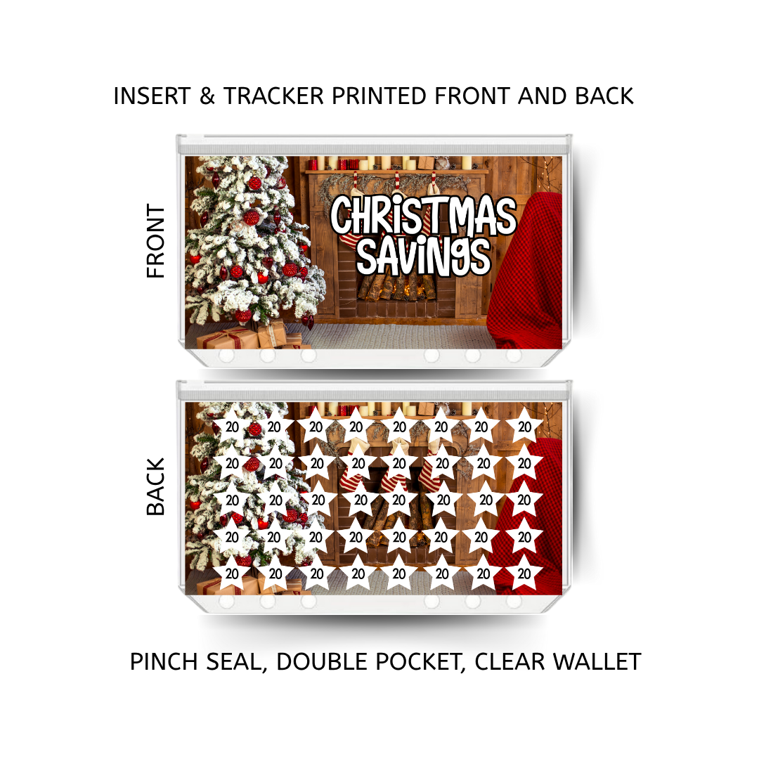 CHRISTMAS savings double insert & tracker plus a clear, twin pocket, pinch seal wallet