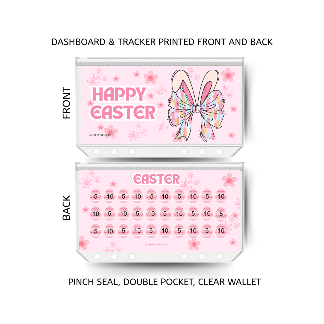 EASTER savings double insert & tracker plus a clear, twin pocket, pinch seal wallet for A6 binder
