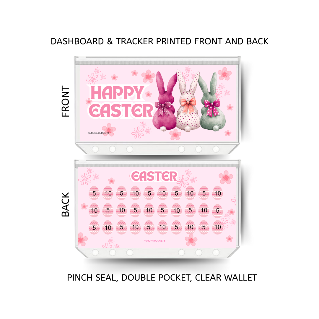 EASTER savings double insert & tracker plus a clear, twin pocket, pinch seal wallet for A6 binder