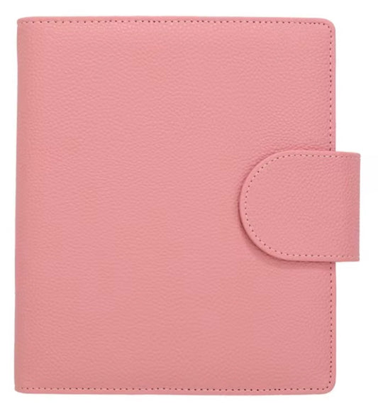 A5 PEBBLE LEATHER, LUXURY BUDGET BINDER, WIDE STRAP.