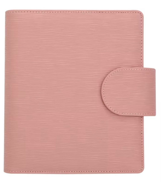 A5 RIPPLE LEATHER, LUXURY BUDGET BINDER, WIDE STRAP