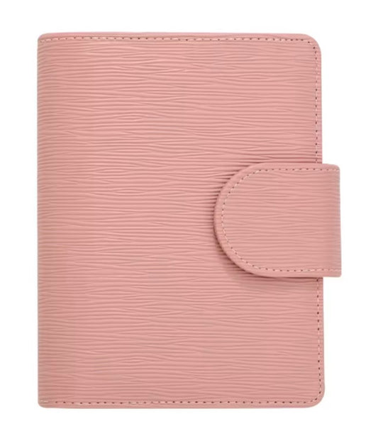 A6 RIPPLE LEATHER, LUXURY BUDGET BINDER, WIDE STRAP